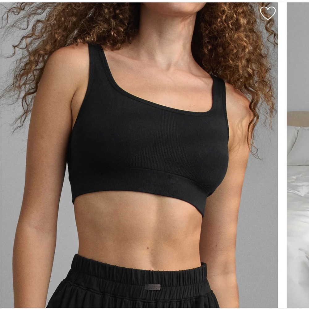 3/$42 LUNYA NWOT Seamless Modal Scoop Bralette in Immersed Black Size XS